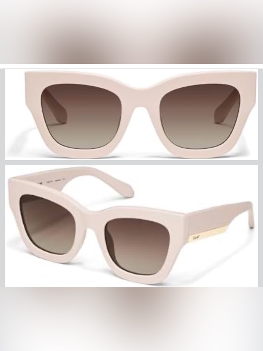 Quay Australia Square Frame Sunglasses - Blush